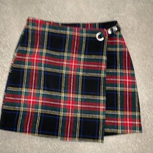Wool mini skirt